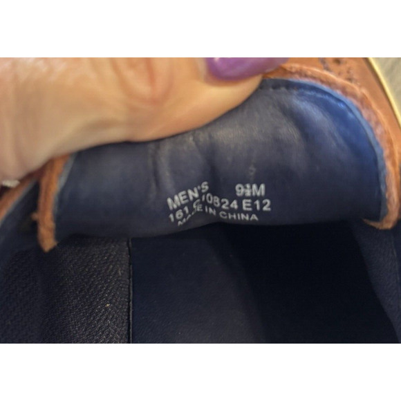 Cole‎ Haan Cognac Leather Suade Wing Tip Lace Up Oxford Sneakers Shoes Size 9.5 main image 4